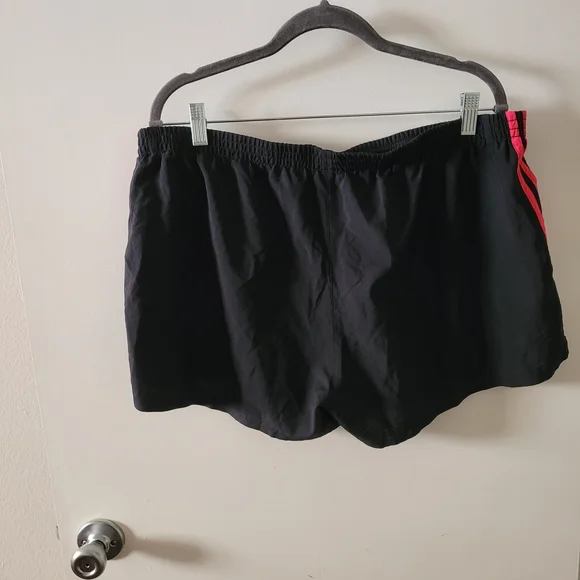 Adidas Women's Black Shorts with Pink Accents - Picture 2 of 4